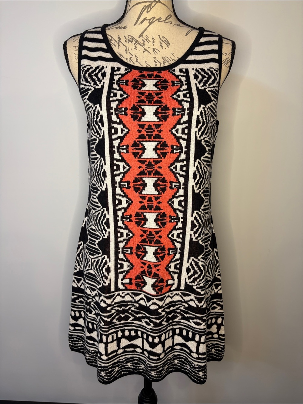 Krimson Klover cotton blend sleeveless tank sweater knit shift mini dress L